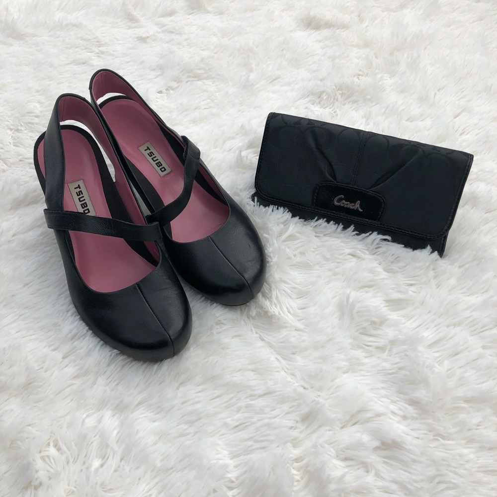 Tsubo Black Slingbacks
